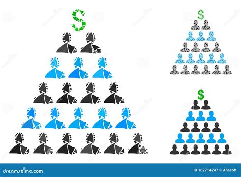 Ponzi Pyramid Scheme Vector Mesh Carcass Model And Triangle Mosaic Icon ...
