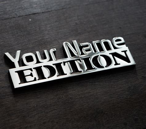 Custom Car Emblems Letters Edition Metal Letters Emblem for Car, 3D ...