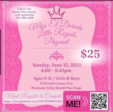2025 Miss El Dorado County Little Royals Pageant , El Dorado County ...