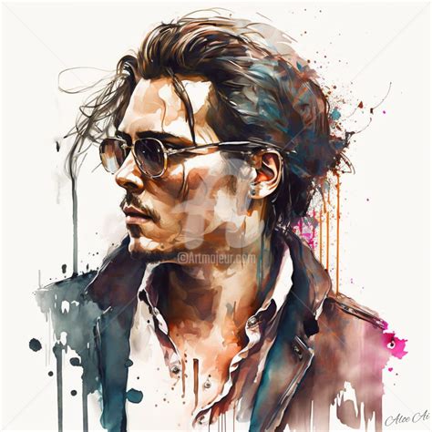 Johnny Depp Art / Johnny Depp Drawing / , Digital Arts by Aloe Ai ...