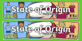 State of Origin Queensland Display Banner (teacher made)