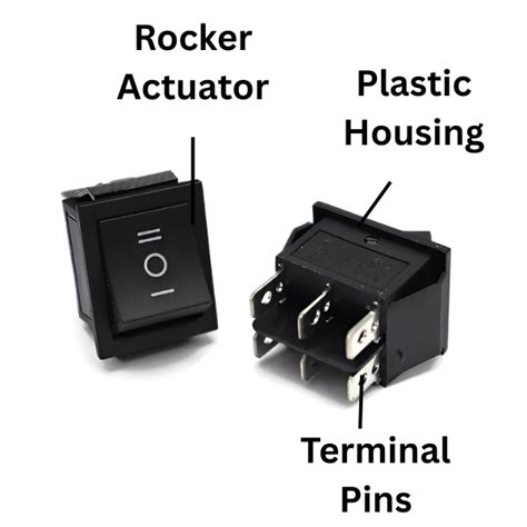 16A 250V DPDT Rocker Switch (pack of 2)