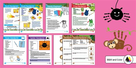 Handprint Animals Activity Pack