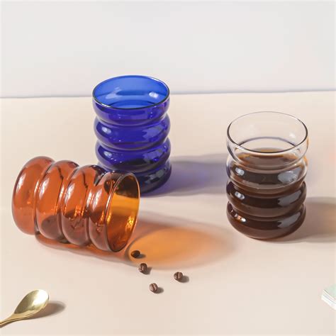 Ripple Puffy Glass Transparent Online - Premium Tumbler | Nestasia