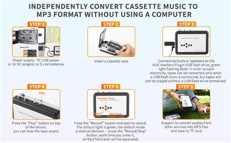 Microware Cassette Tape to MP3 Converter Player into USB Flash Drive ...