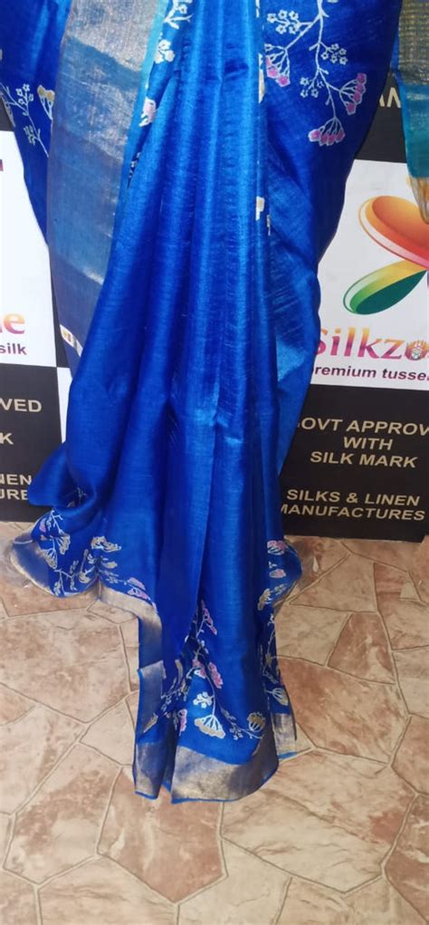 pure tussur silk print saree freeshipping - SILK ZONE