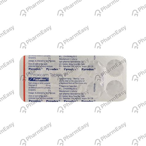 Pyrodex 20 MG Tablet (10): Uses, Side Effects, Price & Dosage | PharmEasy