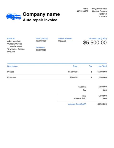 Image result for Auto Repair Shop Invoice Software