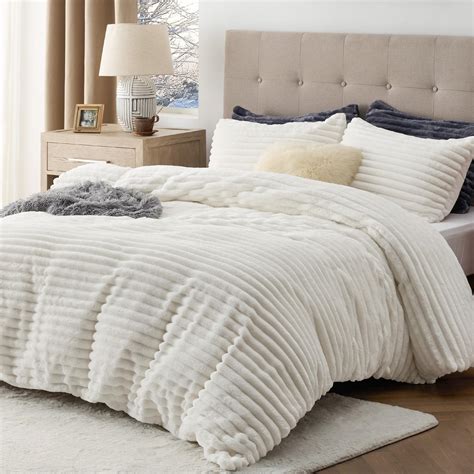 Bedsure Fluffy Duvet Cover Set Ultra Soft Plush Shaggy Comforter ...