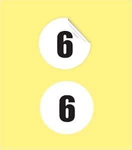 STICKER BAZAAR | Number 6 | Printed Labels | 12mm Diameter | 5100 ...