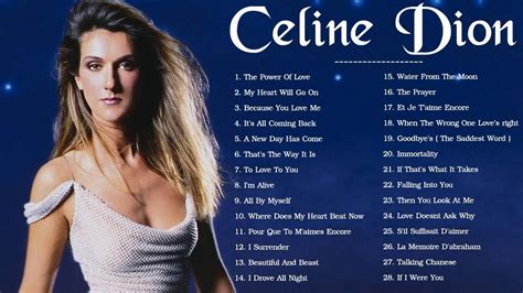 Celine Dion Greatest Hits | Best Songs Of Celine Dion | Celine dion ...
