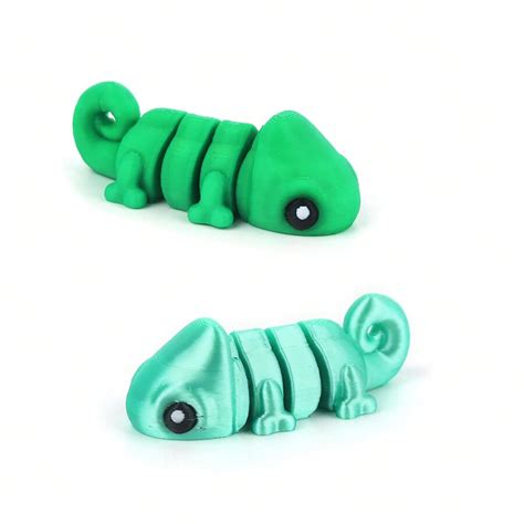 3D Printed Mini Color-Changing Chameleon, Multicolor Printing, 3D ...