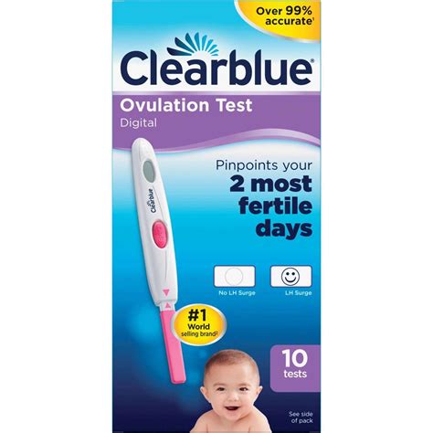 Clearblue Digital Ovulation Predictor Kit, 10 Tests - Accurate LH Surge Detection for Fertility ...