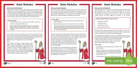 Fact File about Saint Nicholas (teacher made) - Twinkl