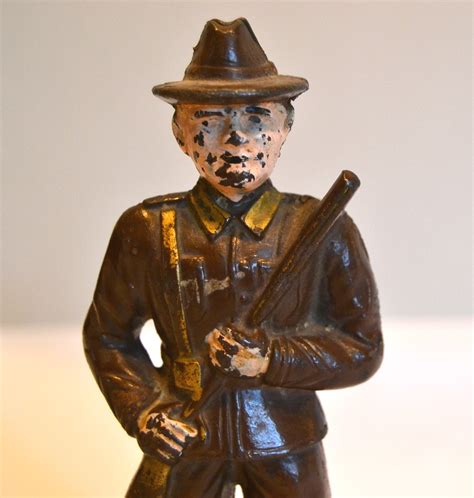 Bargain John's Antiques | Soldier Minuteman Coin Cast Iron Bank ...
