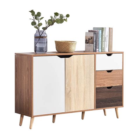Buy 2 Doors Kitchen Storage Cabinet Unit Sideboard Buffet White with ...