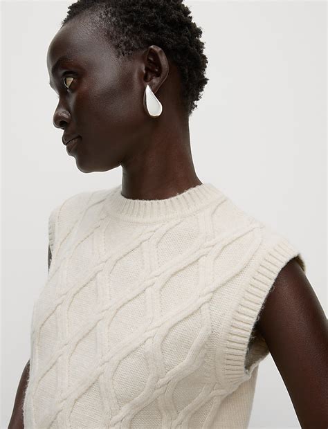 Buy Cloud-Yarn Textured Knitted Vest at Marks & Spencer