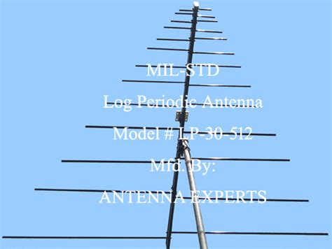 VHF UHF Log Periodic Dipole Antenna 30-512MHz