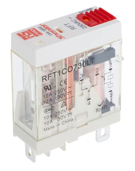 RS PRO | RS PRO Plug In Power Relay, 230V ac Coil, 10A Switching ...