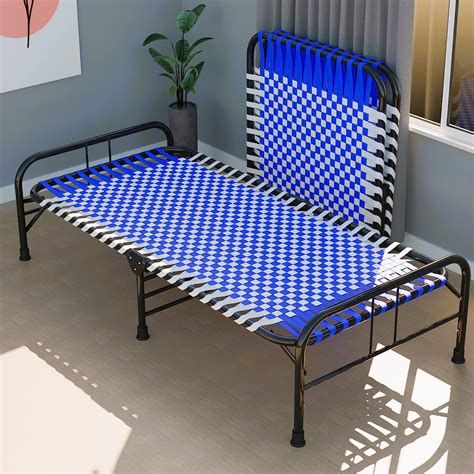 Compal Reinforced Queen Metal/Steel Single Folding Bed Frame/khat with ...