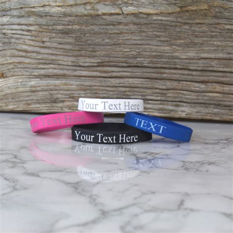 Custom Classic Silicone Wristbands - Personalized Rubber Bracelets ...
