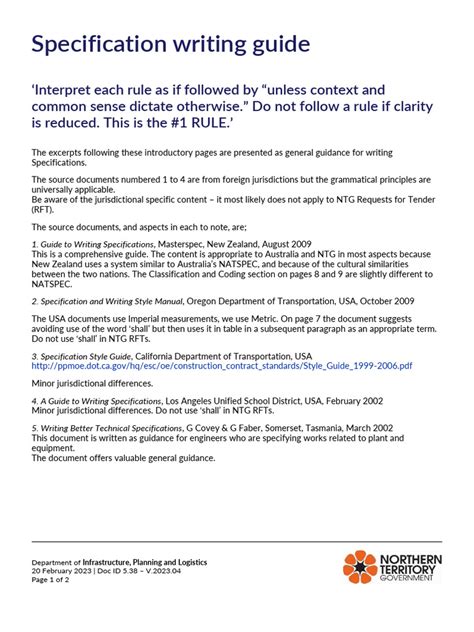 Image result for Specification Writing