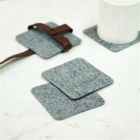 Square coasters - felt – BoxUp Luxury Gifting