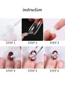 10g Fast-Dry Nail Glue False Nail Tips Adhesive with Brush Super Strong ...