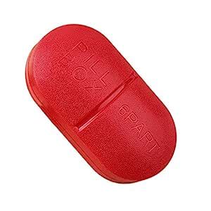 ITABTECH 6 Section Tablet Medicine Storage Pill Box (Red) : Amazon.in ...