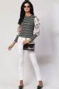 deshigirl Casual Full Sleeve Striped Women White, Black Top - Buy ...
