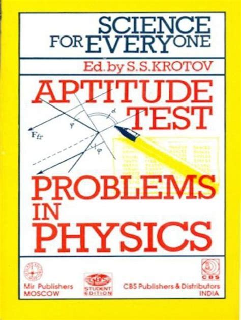 Science for Everyone: Aptitude Test : Problems in Physics 1st Edition ...