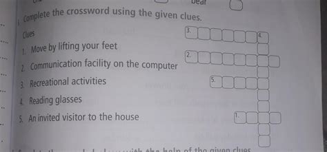 crossword puzzle....... - Brainly.in