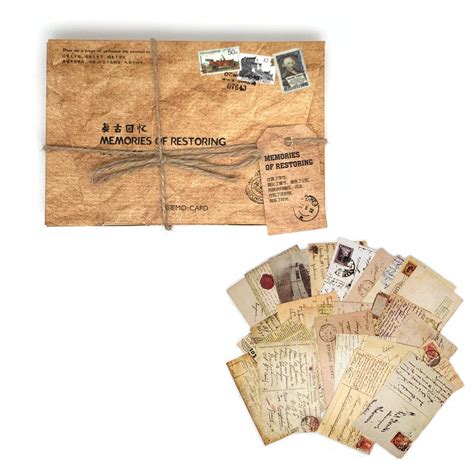 Koolemon Vintage Theme DIY Postcards Message Card Paper Bookmark for ...