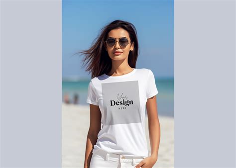 Womens White T-Shirt Mockup PSD & JPG Graphic by printztopbrand ...