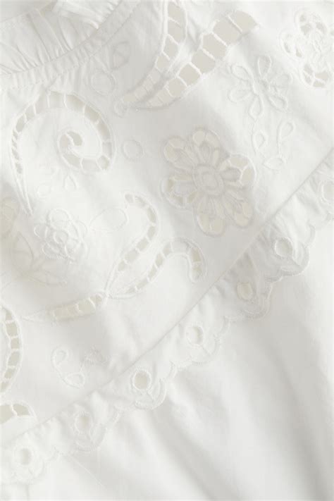 Broderie anglaise blouse - White - Ladies | H&M IN