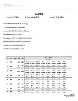 Fillable Online buitms edu OF TELECOMMUNICATION (TE 102) Credit Hours 3 ...