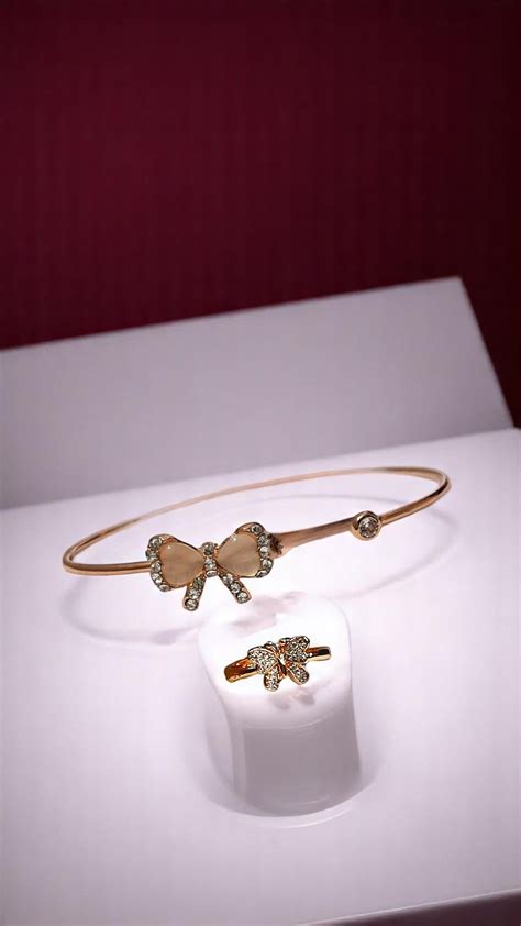 Korean Heart Bow Bracelet & Ring Combo – Oomasa Accessories