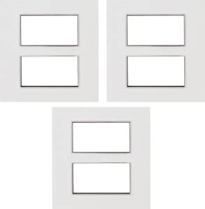 CONA Platinum 14809 Module Plates 1M with Blue LED Indicator (Pack of 3 ...