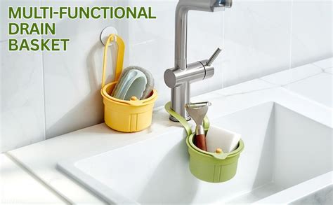 SHIVRO Sink Strainer Basket, Self-Cleaning Press Automatic Dumping ...