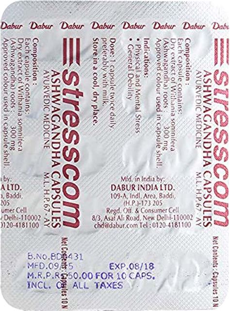 Buy DABUR STRESSCOM 120 CAPS Online & Get Upto 60% OFF at PharmEasy