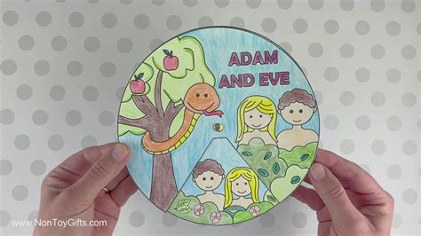 Adam and Eve Spinner Craft Printable – Bible Story Activity for Kids ...