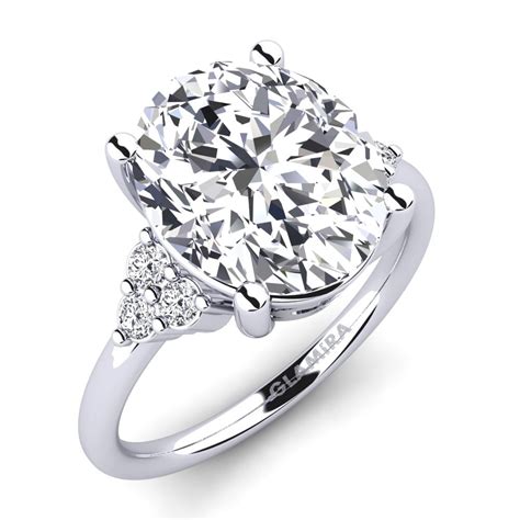 Order GLAMIRA Ring Jomairys in Oval cut 4.5 Carat 14k White Gold ...