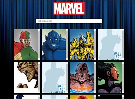 Marvel API Java REST API Database 的图像结果