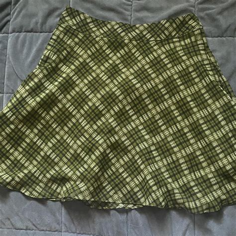 urban outfitters green plaid skirt labeled size S no... - Depop