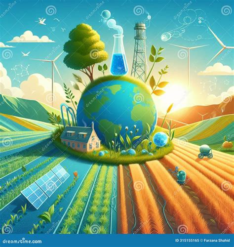 Storing Natural Habitats To Their Original State. Stock Illustration - Illustration of rewilding ...