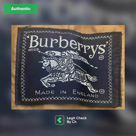 Burberrys made in england label online