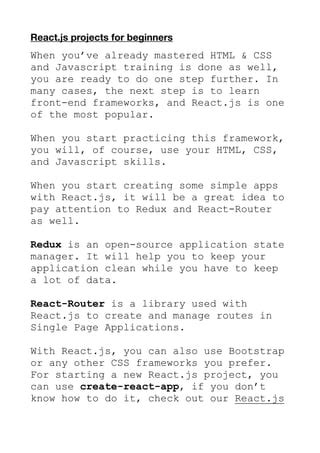 Image result for Simple Projects in React