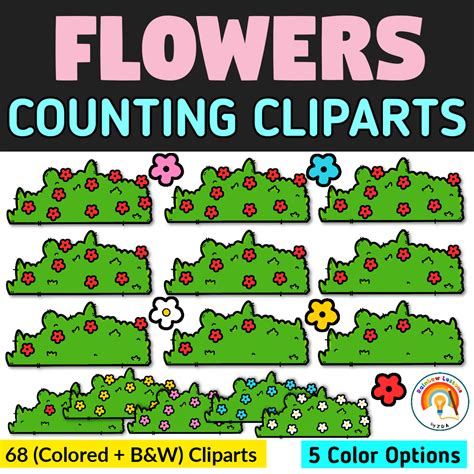 Counting to 10 Cliparts | Spring Counting Clip Arts | Counting Flowers ...