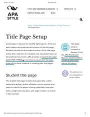 Image result for APA Format Page Setup