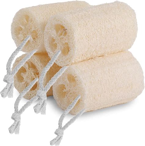 KitVacPak 4 Pack Natural Loofah Sponge,Organic Loofah Sponge Organic Luffa Organic Sponge Bath ...